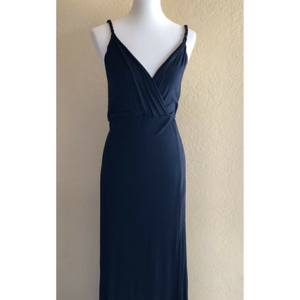 Loveriche Womens Black Rope Sleeve Strap Maxi Dress Size M - Picture 6 of 11